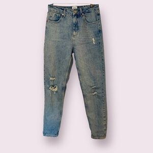 BDG Urban Outfitters Mom Distressed Denim Blue Jeans Size 27